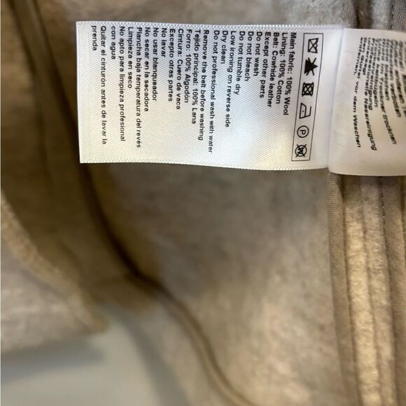 NWT Ba&Sh Come Wool White Tranch Coat Black Leather Belt Size XS - Picture 14 of 16